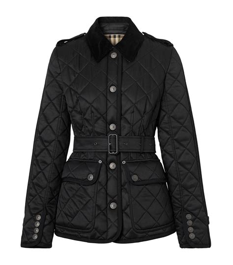 burberry black coat girl|Burberry girls' diamond quilted jacket.